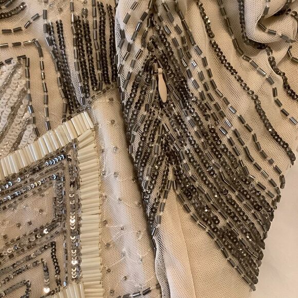 #125 THE JETSET DIARIES the nude beaded mini dress - Picture 13 of 13